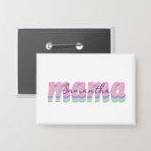 母の日 カスタム キッズ 名前 MAMA ギフト 缶バッジ (正面/裏面)