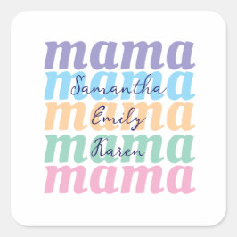 母の日 カスタム 子供の名前 MAMA ギフト スクエアシール