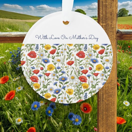 母の日 カラフルな野の花のギフト オーナメント