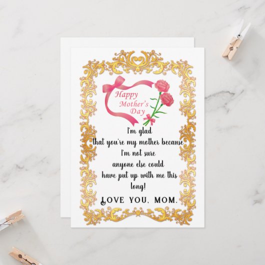 母の日 カード (正面/裏面インサイチュ)