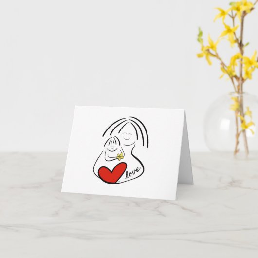 母の日 カード (黄色い花)