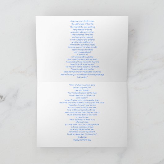 母の日 カード (内部)