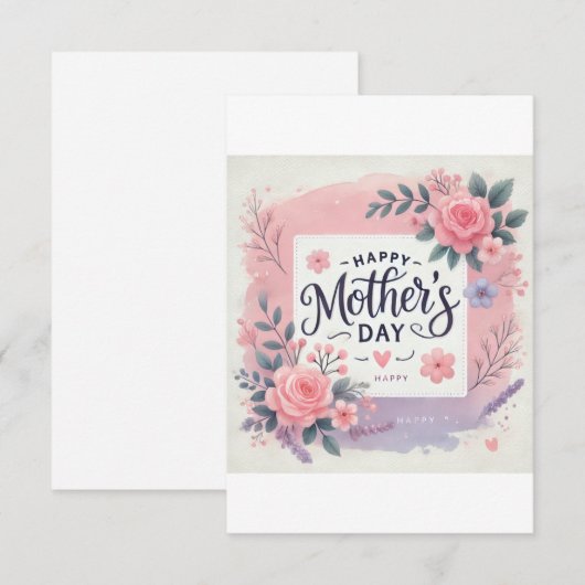 母の日 サンキューカード (正面/裏面)