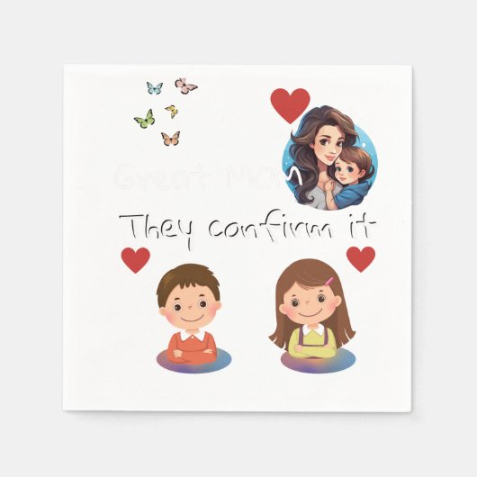 母の日 スタンダードカクテルナプキン (正面)