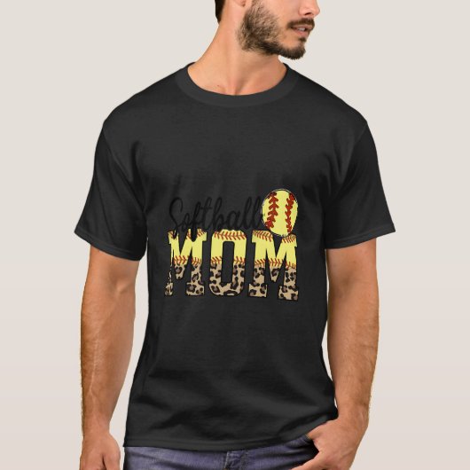 母の日 ソフトボールママ 引用 Tシャツ (正面)