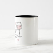 母の日 – ソフトロマンチックなグラフィック ツートーンマグカップ (中央)