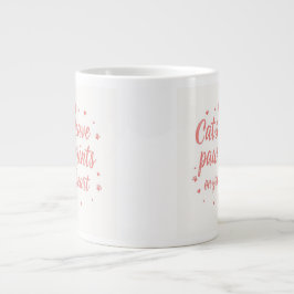 母の日 ネコ 足跡 ジャンボコーヒーマグカップ