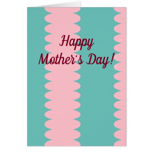 母の日、バブルガム・ピンクとティール（緑がかった色）、カーかわいらしド (正面)