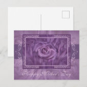 「母の日」パープルバラ ポストカード (正面/裏面)
