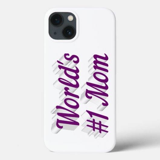 母の日 パープル テキスト iPhone ケース Case-Mate iPhoneケース (裏面)