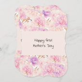 母の日、ピンクと紫のカーネーション。 (正面/裏面)