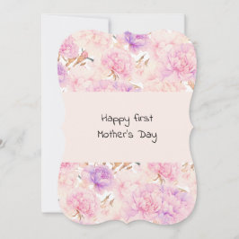 母の日、ピンクと紫のカーネーション。