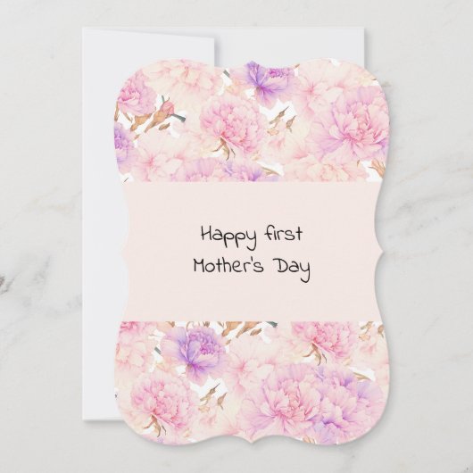 母の日、ピンクと紫のカーネーション。 (正面)