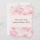 母の日、ピンクと紫のカーネーション。 (裏面)