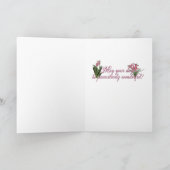 母の日-ピンクのチューリップ-ダックスフント- Winston カード (内部)