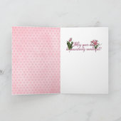 母の日 – ピンクのチューリップ – ドイツの羊飼い カード (内部)