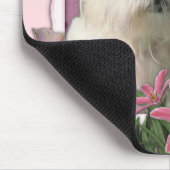 母の日-ピンクのチューリップ-西の高地テリア マウスパッド (コーナー)