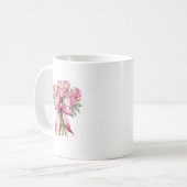 母の日 ピンクのバラの花束 – エレガントな花々 コーヒーマグカップ (正面左)
