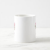 母の日 ピンクのバラの花束 – エレガントな花々 コーヒーマグカップ (中央)