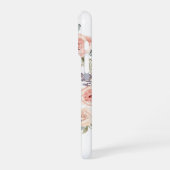 母の日 ピンクの芍薬の水彩の花輪 iPhoneケース (左側面)