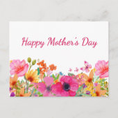 母の日 ピンクの花園 シーズンポストカード (正面)