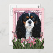 母の日 – ピンクチューリップ – カヴァリエ – トライカラー ポストカード (正面/裏面)