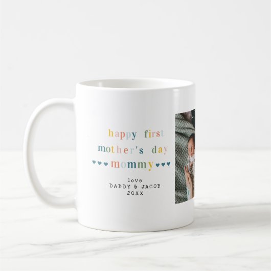 母の日 |フォトコラージュ3 コーヒーマグカップ (左)