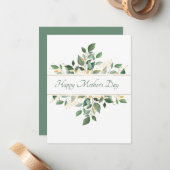 母の日 フラット グリーティング カード (正面/裏面インサイチュ)