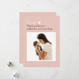 母の日 フラット ホリデー カード 写真|テキスト