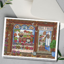 母の日 フラワーショップ 水彩 カード