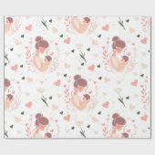 母の日(フローラとハート) ラッピングペーパー (フラット)
