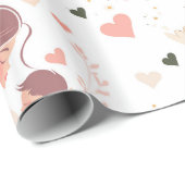 母の日(フローラとハート) ラッピングペーパー (ロールコーナー)