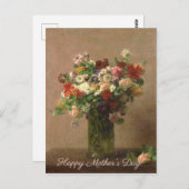 母の日 – フローラブーケ |フランスのファインアート ポストカード (正面/裏面)