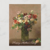 母の日 – フローラブーケ |フランスのファインアート ポストカード (正面)