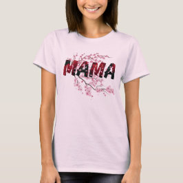 母の日 フローラルラブデザイン | かわいいピンクの花 Tシャツ