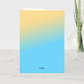 母の日 ブルー イエロー オンブレ おしゃれ かわいい カード (裏面)