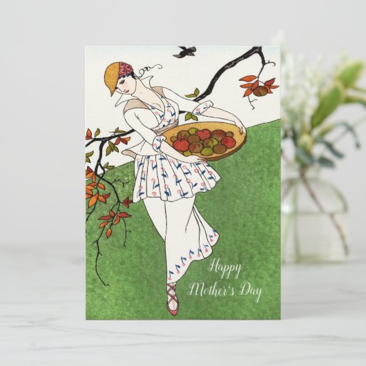 母の日/プレゼントのお母さん/ヴィンテージカード シーズンカード (スタンド正面)