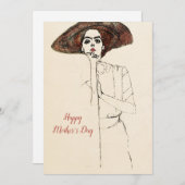 母の日/プレゼントのお母さん/ヴィンテージカード シーズンカード (正面/裏面)