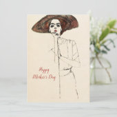 母の日/プレゼントのお母さん/ヴィンテージカード シーズンカード (スタンド正面)