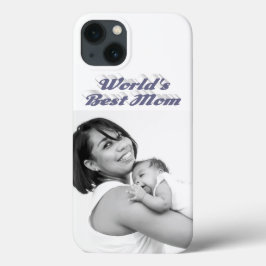 母の日 ベストママ フォト グレー テキスト iPhone 13ケース