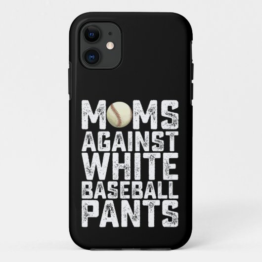 母の日 ホワイトベースボールパンツに反対するママたち Case-Mate iPhoneケース (裏面)