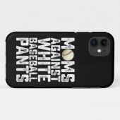 母の日 ホワイトベースボールパンツに反対するママたち Case-Mate iPhoneケース (裏面(横))