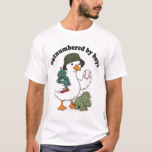 母の日 ボーイズに囲まれて Tシャツ (正面)