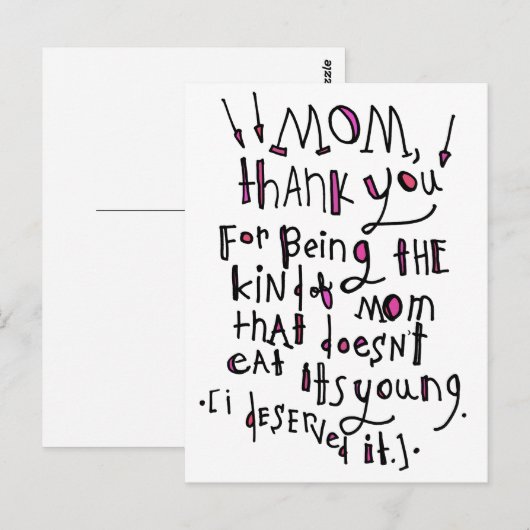 母の日 ポストカード (正面/裏面)