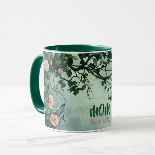 母の日 マグカップ テキスト "MOM" "Since 1972" (正面左)