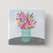 母の日 マスソンジャー 花瓶 娘から 缶バッジ (正面)