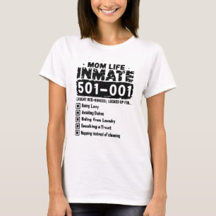 母の日 ママの人生囚人 楽しいママたち Tシャツ