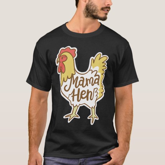 母の日 ママの母性あふれるニワトリ 農場 Tシャツ (正面)