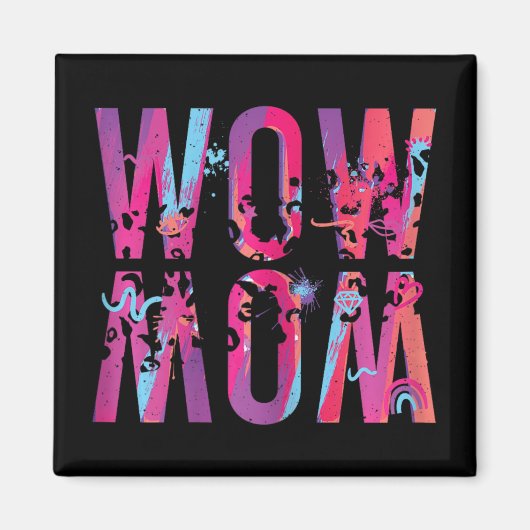 母の日 ママはただただすごい 逆さアート ブラシ マグネット (正面)