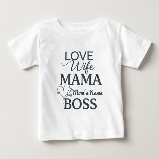 母の日 - ママ上司を愛して ベビーTシャツ (正面)